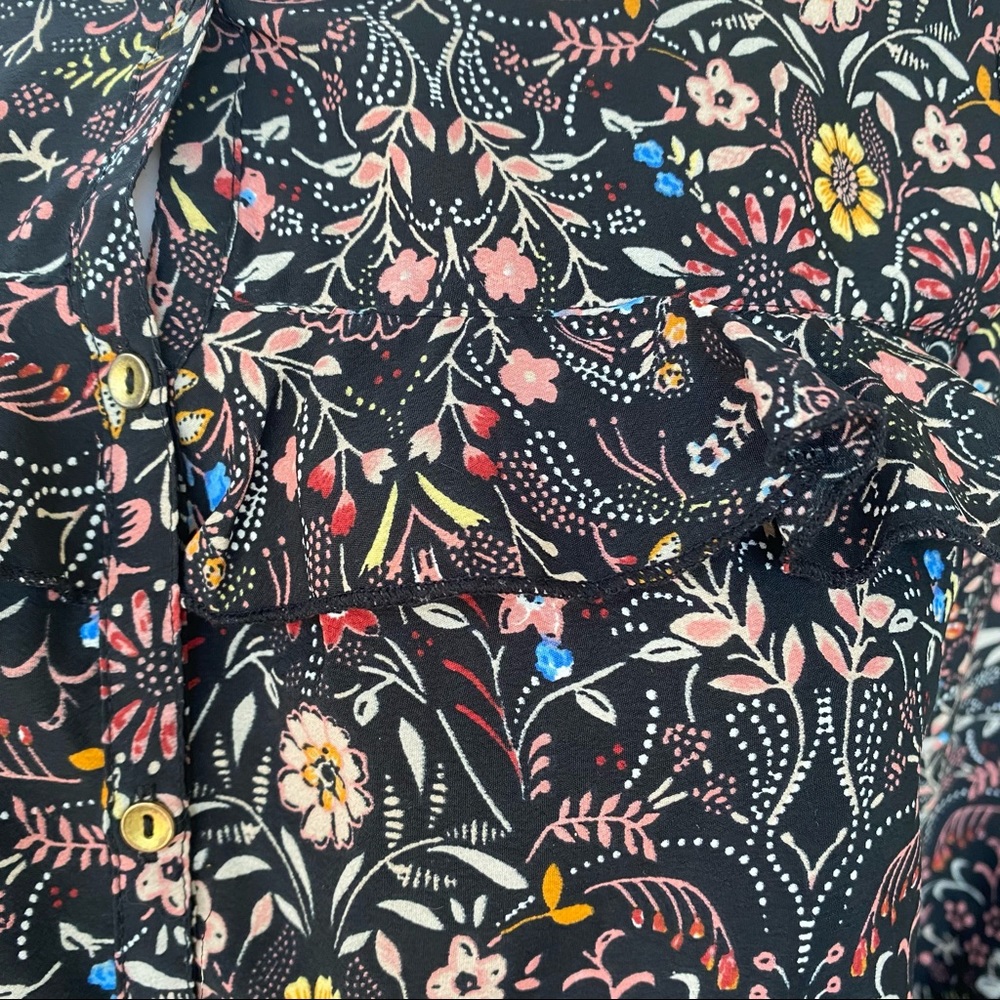 LC LAUREN CONRAD Floral Button Down Blouse - Picture 3 of 9